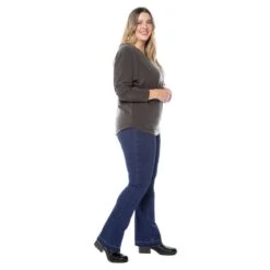 EQL Women's In Motion Bootcut Jean W/Raw Hem - Midnight Wash -Equestrian Riding Clothing 584679 800 800