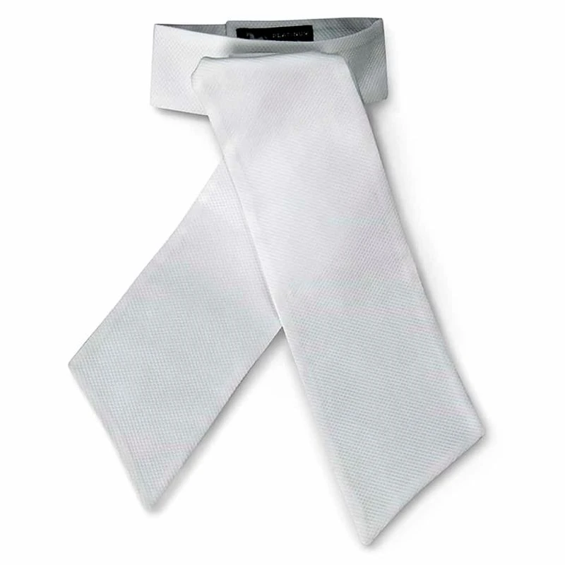 RJ Classics Radnor Traditional Stock Tie - White Cotton Pique 1 RJ Classics Radnor Traditional Stock Tie - White Cotton Pique