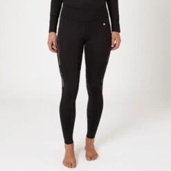 Horze Women's Luminox Tights W/Reflective Print - Black -Equestrian Riding Clothing 591219 800 800