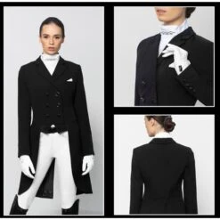 Fair Play Women's Dorothee Shadbelly Coat - Black -Equestrian Riding Clothing 593055 800 800