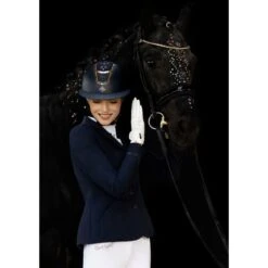 Fair Play Women's Taylor Rose Gold Show Jacket - Navy -Equestrian Riding Clothing 593347 800 800