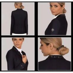 Fair Play Women's Taylor Rose Gold Comfimesh Show Jacket - Navy -Equestrian Riding Clothing 593528 800 800
