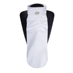 Fair Play Princess Ready Tied Stock Tie - White/Silver Crown