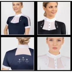 Fair Play Women's Lorella Short Sleeve Competition Shirt - White -Equestrian Riding Clothing 594422 800 800