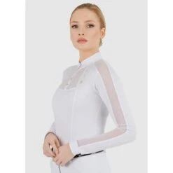 Fair Play Women's Lorella Long Sleeve Competition Shirt - White -Equestrian Riding Clothing 594533 800 800