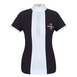 Fair Play Women's Claire Pearl Short Sleeve Competition Shirt - Black/White
