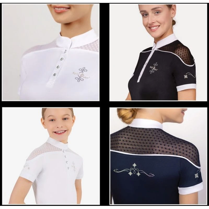 Fair Play Women's Letizia Short Sleeve Competition Shirt - White 4 Fair Play Women's Letizia Short Sleeve Competition Shirt - White - Image 4