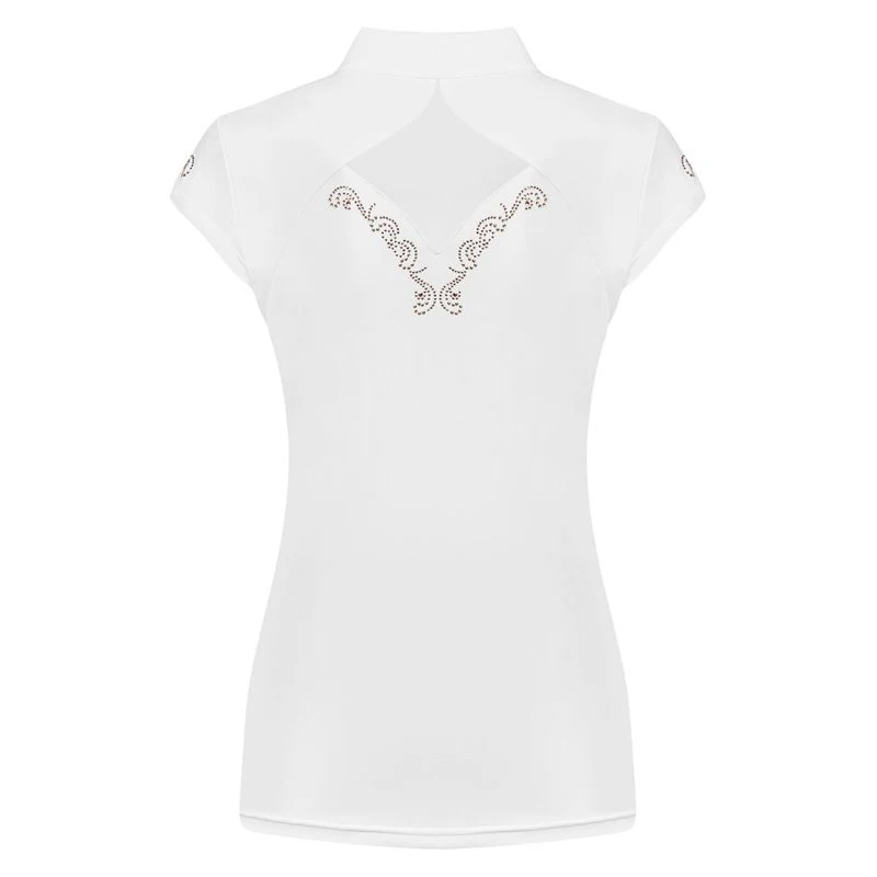 Fair Play Women's Cathrine Rose Gold Sleeveless Competion Shirt - White 2 Fair Play Women's Cathrine Rose Gold Sleeveless Competion Shirt - White - Image 2
