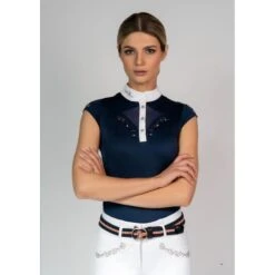 Fair Play Women's Cathrine Rose Gold Sleeveless Competion Shirt - White 6 Fair Play Women's Cathrine Rose Gold Sleeveless Competion Shirt - White -Equestrian Riding Clothing 595649 800 800