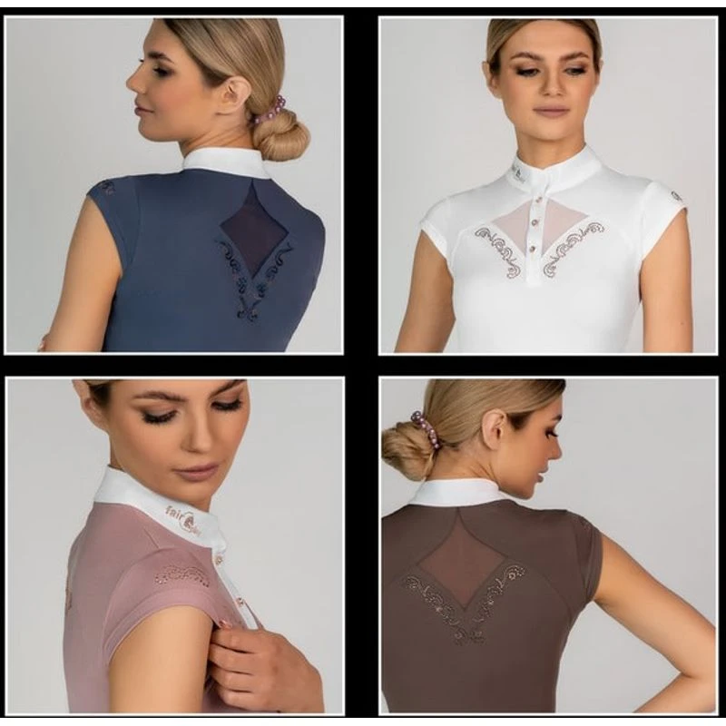 Fair Play Women's Cathrine Rose Gold Sleeveless Competion Shirt - White 4 Fair Play Women's Cathrine Rose Gold Sleeveless Competion Shirt - White - Image 4