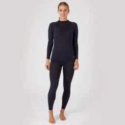 B Vertigo Women's Roxie Woolmix Underwear Shirt - Dark Navy -Equestrian Riding Clothing 601479 800 800