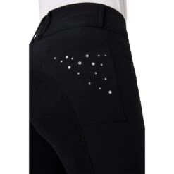Horze Women's Emma Classic Full Seat Breeches W/Crystals - Black -Equestrian Riding Clothing 602138 800 800