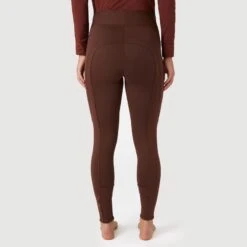Horze Women's Active Winter Silicone Full Seat Tights W/ Phone Pockets - Rum Raisin Brown 6 Horze Women's Active Winter Silicone Full Seat Tights W/ Phone Pockets - Rum Raisin Brown -Equestrian Riding Clothing 602163 800 800