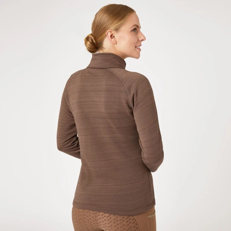 Horze Women's Addison Fleece Riding Jacket - French Roast 2 Horze Women's Addison Fleece Riding Jacket - French Roast - Image 2