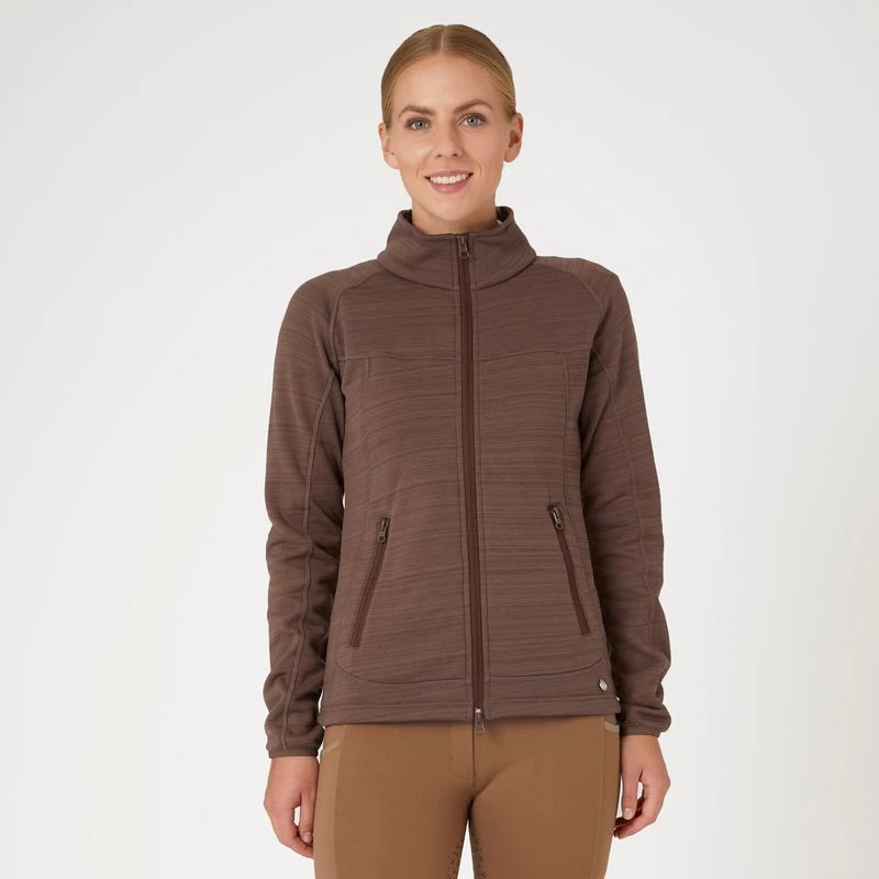 Horze Women's Addison Fleece Riding Jacket - French Roast 3 Horze Women's Addison Fleece Riding Jacket - French Roast - Image 3