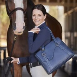 Oughton Paddock Lux Shoulder Bag - Iconic Navy -Equestrian Riding Clothing 603711 800 800