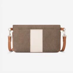 Oughton Vintage Canvas Paddock Crossbody - Timeless Taupe/Caramel -Equestrian Riding Clothing 603831 800 800