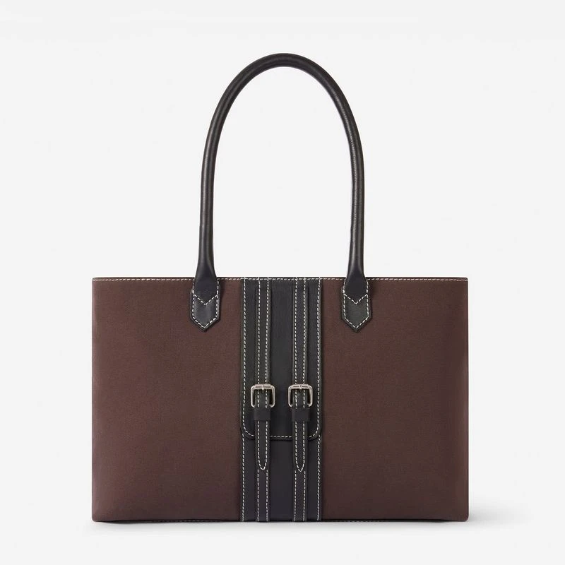 Oughton Half Halt Classic Canvas Handbag - Heritage Brown/Black 1 Oughton Half Halt Classic Canvas Handbag - Heritage Brown/Black