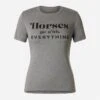 Oughton Women's Horses Go With Everything Tee - Dapple Grey