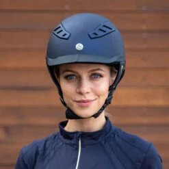 Trauma Void Lynx Smooth Top Helmet - Blue -Equestrian Riding Clothing 604444 800 800