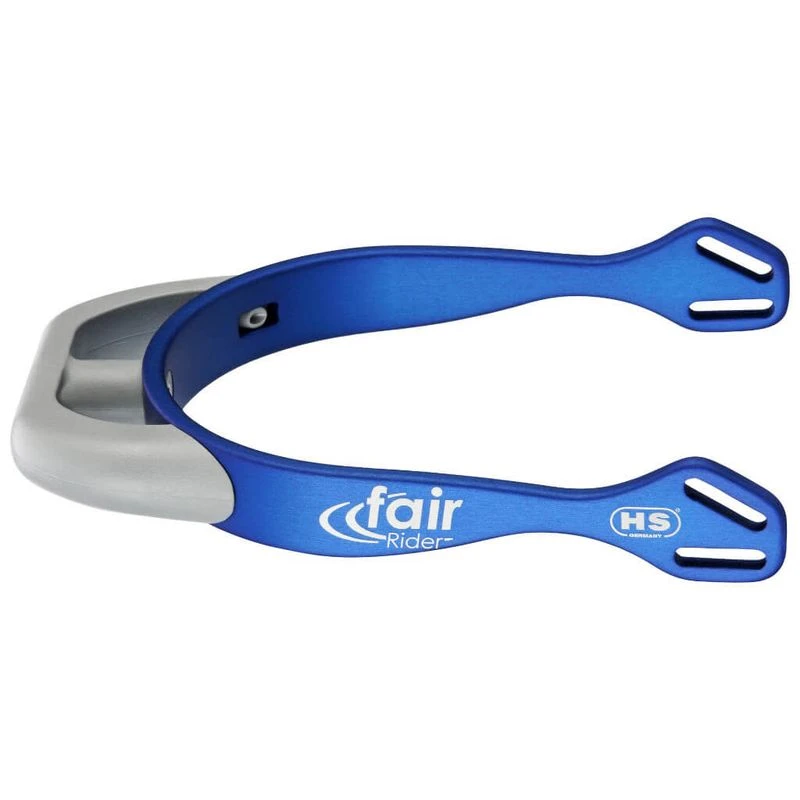 Herm Sprenger 20mm Flat Neck Fairrider Spurs - Blue Aluminum/Silver 1 Herm Sprenger 20mm Flat Neck Fairrider Spurs - Blue Aluminum/Silver
