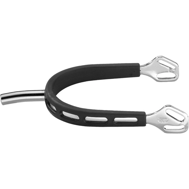 Herm Sprenger 35mm Flat Neck Ultra Fit Extra Grip Spurs - Stainless Steel/Black Grip 1 Herm Sprenger 35mm Flat Neck Ultra Fit Extra Grip Spurs - Stainless Steel/Black Grip