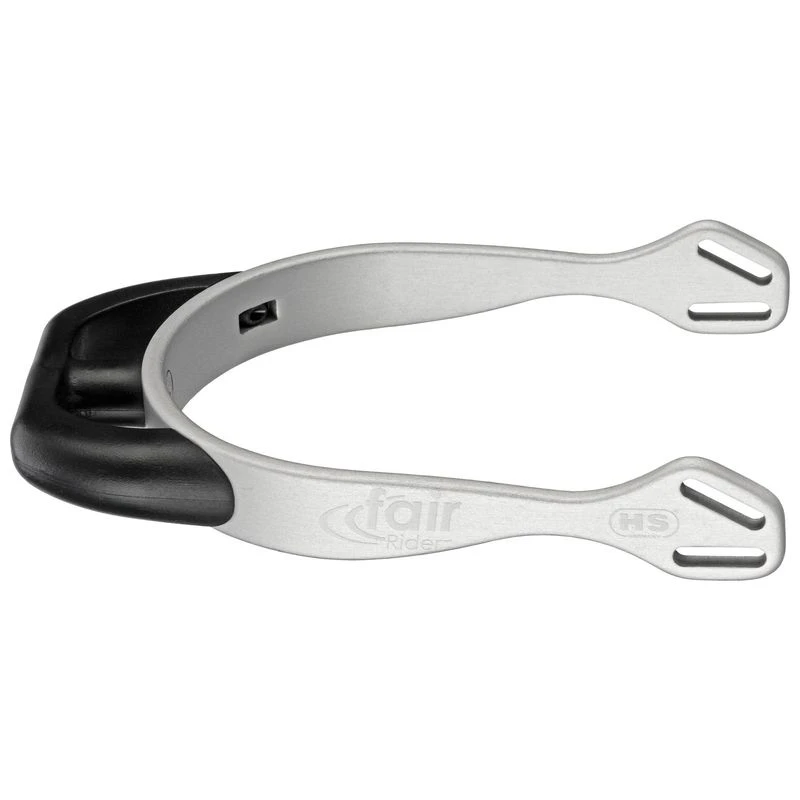 Herm Sprenger 20mm Flat Neck Fairrider Spurs - Silver Aluminum/Black 1 Herm Sprenger 20mm Flat Neck Fairrider Spurs - Silver Aluminum/Black