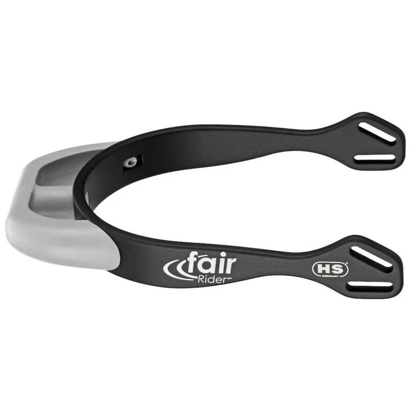 Herm Sprenger 20mm Flat Neck Fairrider Spurs - Black Aluminum/Silver 1 Herm Sprenger 20mm Flat Neck Fairrider Spurs - Black Aluminum/Silver
