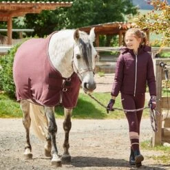 Horze Kids' Morgan Full Seat Riding Tights - Fig Purple -Equestrian Riding Clothing 607737 800 800