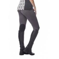 Kerrits Women's Flow Rise Knee Patch Performance Tights - Peppercorn 7 Kerrits Women's Flow Rise Knee Patch Performance Tights - Peppercorn -Equestrian Riding Clothing 609798 800 800