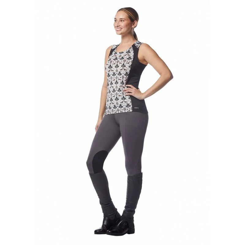 Kerrits Women's Flow Rise Knee Patch Performance Tights - Peppercorn 4 Kerrits Women's Flow Rise Knee Patch Performance Tights - Peppercorn - Image 4