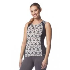 Kerrits Women's Always Cool Ice Fil Tank - Tan Painted Horse/Black -Equestrian Riding Clothing 609833 800 800