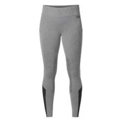 Kerrits Women's Free Style Knee Patch Pocket Tights - Charcoal Heather/Black