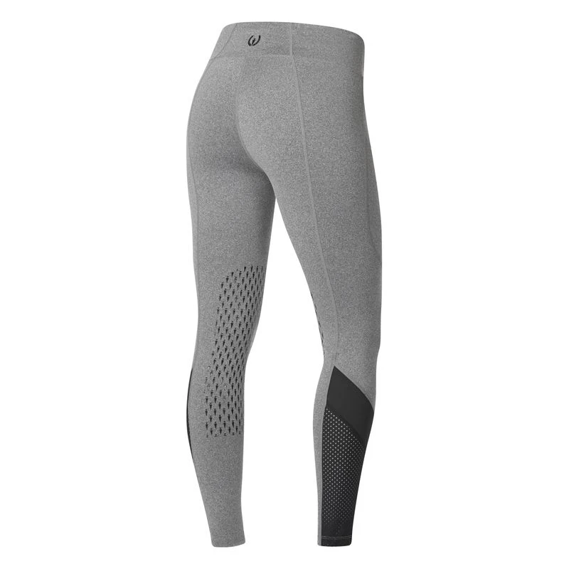 Kerrits Women's Free Style Knee Patch Pocket Tights - Charcoal Heather/Black 3 Kerrits Women's Free Style Knee Patch Pocket Tights - Charcoal Heather/Black - Image 3