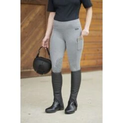 Kerrits Women's Free Style Knee Patch Pocket Tights - Charcoal Heather/Black 8 Kerrits Women's Free Style Knee Patch Pocket Tights - Charcoal Heather/Black -Equestrian Riding Clothing 610822 800 800