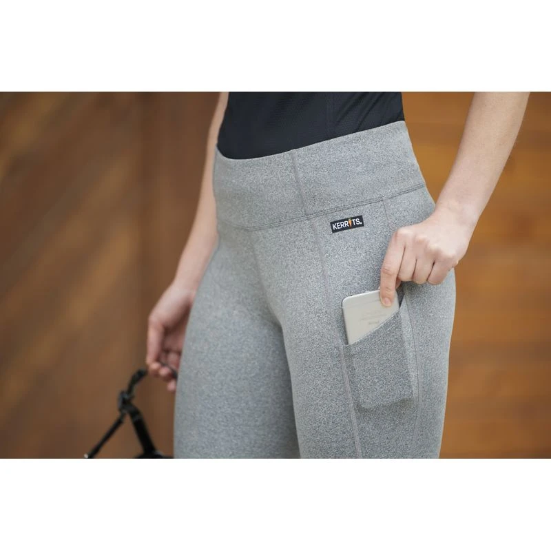 Kerrits Women's Free Style Knee Patch Pocket Tights - Charcoal Heather/Black 5 Kerrits Women's Free Style Knee Patch Pocket Tights - Charcoal Heather/Black - Image 5