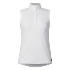Kerrits Women's Encore Sleeveless Show Shirt - White/Lucky Diamond