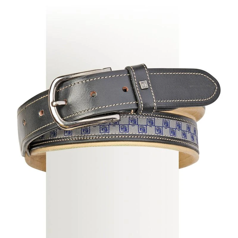 Romfh Women's Leather & Canvas Belt - Romfh Logo Check 1 Romfh Women's Leather & Canvas Belt - Romfh Logo Check