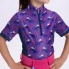 Romfh Kids' Chill Factor Printed Short Sleeve Sun Shirt - Punk Rock Ponies/Navy