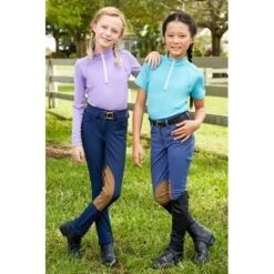RJ Classics Kids' Avery Grey Label Knee Patch Breeches - Crown Blue 5 RJ Classics Kids' Avery Grey Label Knee Patch Breeches - Crown Blue -Equestrian Riding Clothing 623418 800 800