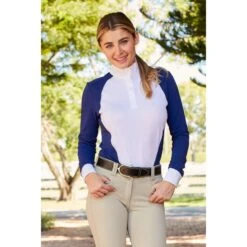 RJ Classics Women's Lexi Long Sleeve Show Shirt - Evening Sky -Equestrian Riding Clothing 623517 800 800
