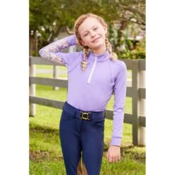 RJ Classics Kids' Lyla Jr 37.5 Training Shirt - Paisley Purple -Equestrian Riding Clothing 624215 800 800