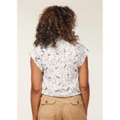 EQL Women's Horizon Rolled Cuff Shirt - Soft White Spring Fever -Equestrian Riding Clothing 644750 800 800