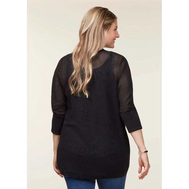 EQL Women's Mesh Cocoon Cardigan - Black 4 EQL Women's Mesh Cocoon Cardigan - Black - Image 4