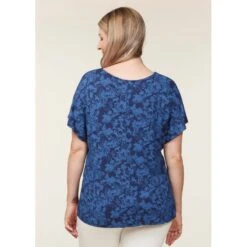 EQL Women's Allure Ecovero Short Sleeve Top - Ink Countryside 8 EQL Women's Allure Ecovero Short Sleeve Top - Ink Countryside -Equestrian Riding Clothing 645268 800 800