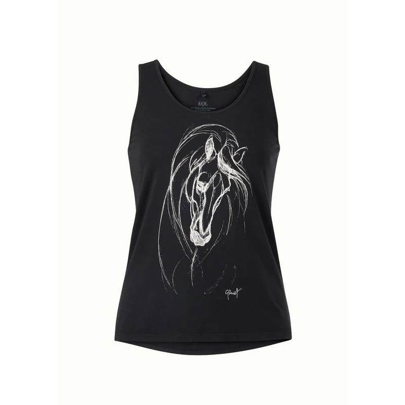 EQL Women's Graceful Horse Tank - Black 1 EQL Women's Graceful Horse Tank - Black