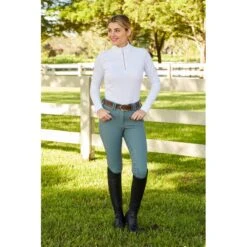 RJ Classics Women's Aria Silicon Full Seat Breeches - Dusty Sage -Equestrian Riding Clothing 649709 800 800