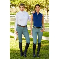RJ Classics Women's Aria Silicon Full Seat Breeches - Dusty Sage -Equestrian Riding Clothing 649711 800 800