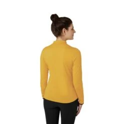 Horze Women's Lucy Long Sleeved Half Zip Ventilated Shirt - Golden Rod -Equestrian Riding Clothing 651046 800 800