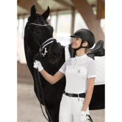 Fair Play Women's Alexis Short Sleeve Competition Shirt - White 6 Fair Play Women's Alexis Short Sleeve Competition Shirt - White -Equestrian Riding Clothing 655021 800 800